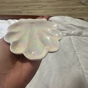 Iridescent Shell-Shaped Trinket Dish